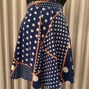 ModCloth blue polka dot skirt
